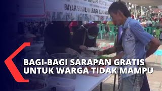 Komunitas Sedekah Nasi di Pekalongan Bagi-bagi Sarapan Gratis di Alun-alun Kota