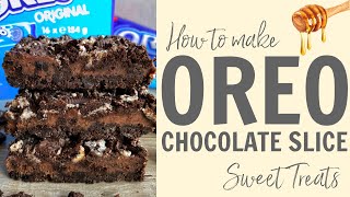 How to make 4-ingredient Oreo Chocolate Slice! Recipe #Shorts