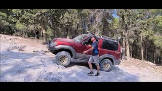 LC PRADO VS WRANGLER RUBICON - ISUZU TROOPER - TERRANO - PAJERO OFFROAD TEST המעלה הלבן הר חורשן