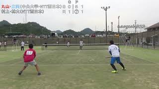 2019年 茨城国体 ソフトテニス 広島県代表候補選手選考会 男子 Aブロック 丸山・広岡（中央大学・NTT西日本） 対 村上・林（大）（NTT西日本）