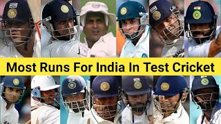 Most Runs For India In Test Cricket 🏏 Top 25 Batsman 🔥 #shorts #viratkohli #msdhoni #rohitsharma