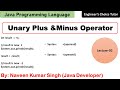 Unary Plus and Minus Operator in Java | Java Programming Language | Java