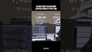 내 돈 사르르 녹네, 원·달러 환율 1460원 돌파 #환율 #금융위기