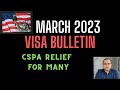 Visa Bulletin March 2023, Child aging out relief