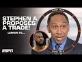 Stephen A. proposes a trade to the Knicks 👀 'LEBRON JAMES WHAT'S UP?!' | First Take