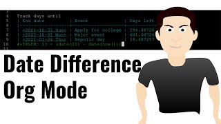 Basic calculations in Org Mode tables - Date difference