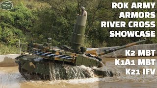 S.Korea K2 Tank River Cross Showcase (Feat. K1A1 MBT + K21 IFV)