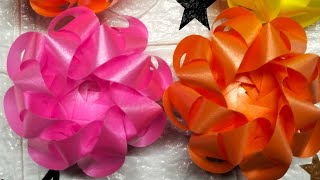 วิธีพับเหรียญโปรยทานแบบง่าย ดอกมะลิลา/Diy flower ribbon/แม่เหมียวน้องป๋อ