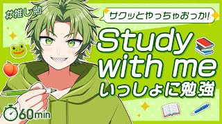 【作業用BGM】シヴァと一緒に勉強🐸✏️1時間 ⌇study with me⌇キャラクター⌇男の子⌇カラフルピーチ(非公式FA)