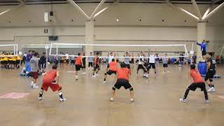 68th NACIVT 2012 (Day 2) Toronto Warriors Red 9-man Volleyball Clip 1