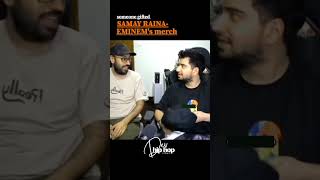 Samay raina gets eminem Signed merch #samayraina #indiasgotlatent #eminem #rapgod #raftaar #baawe