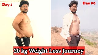 मेरे weight loss story:Fat to Fit,Indian diet plan,(90 Day 20 kg weight loss journey)Prashant Gavade