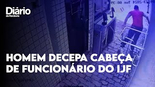 Vídeos de câmera de segurança mostram fuga do suspeito de decepar funcionário do IJF, em Fortaleza