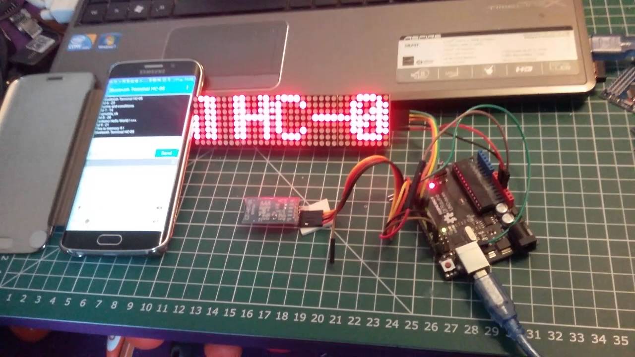 Arduino Bluetooth Controlled Matrix Display - YouTube