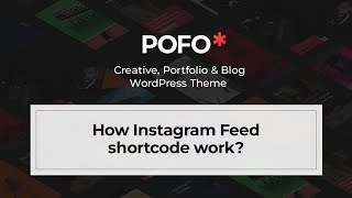 POFO WordPress Theme - How instagram feed shortcode work?