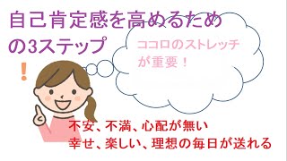 自己肯定感を高めるための3ステップ(準備編③)見て実践すればイライラや不安を解消し幸福感、満足度が向上する動画