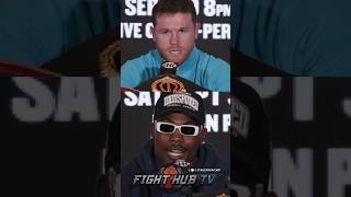 Canelo WARNS Jermell Charlo will “LEARN” in BACK & FORTH at press conference!