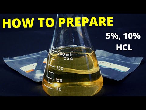 How to prepare 5 percent/10 percent HCl (Hydrochloric acid) How to prepare 5 percent/10 percent HCl (Hydrochloric acid)