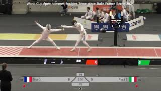 World Cup épée hommes équipes Berne 2024 3ème place