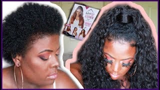 Teeny Afro APPROVED??🤨 || Sensationnel Half Up Half Down Instant Ponytail