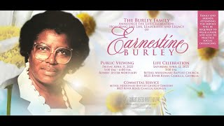 Celebration of Life Mrs. Earnestine Burley