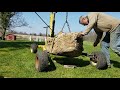 moving large rocks by hand using modified hoist