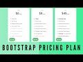 How to make a pricing plan by bootstrap | source code