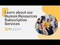 Learn about our Human Resources Subscription Services | Rea & Associates