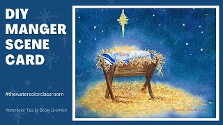 Nativity Watercolor Christmas Card Tutorial - Beginner to intermediate DIY