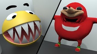 Pacman vs Uganda Knuckles vs Mario and Sonic