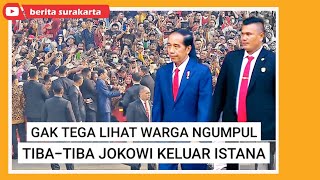 Momen Haru Jokowi Tiba2 Jalan Keluar Istana Sapa Warga Yang Ngumpul Lihat Acara HUT Ke-78 RI