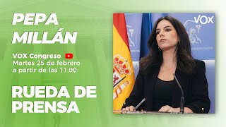 🔴 DIRECTO | Rueda de prensa de Pepa Millán