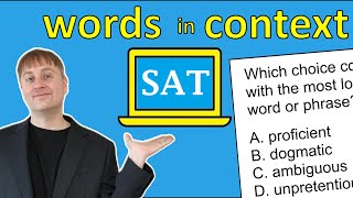 Words in Context (Vocab) Questions on the Digital SAT: Strategies & Practice