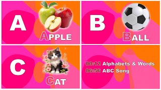 English Alphabet | Learn Alphabet A to Z | ABC Preschool Book Learning A for APPLE Phonetics | ABCD