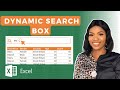 Create a Dynamic Search Box in Excel to Find Anything within your Data!