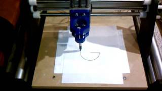 First G-code Program (cut a circle).3gp