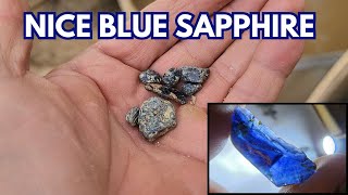 Nice Blue Sapphire Gemstone 💎  Outback Mining Crystal Sapphires in Australia