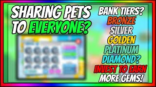 We will be able to SHARE PETS NOW in Pet Simulator X BANK TIERS, GEM INVESTMENT LEAK UPDATE (Roblox)