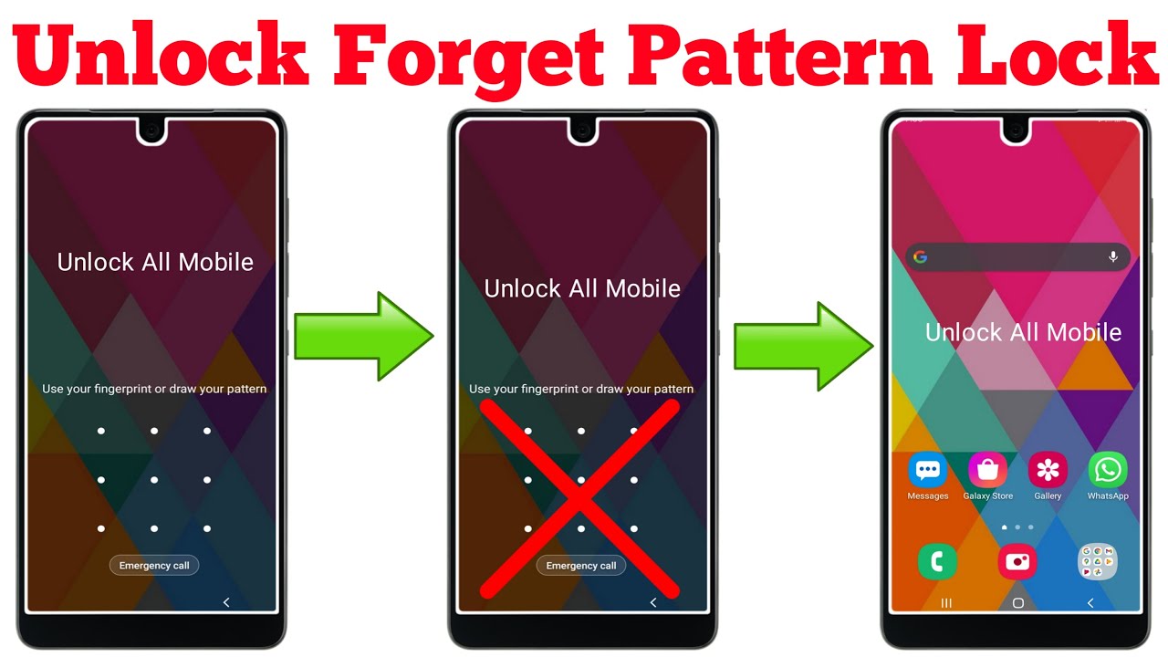 Unlock Forget Pattern Lock Without Data Loss | How To Unlock Pattern ...