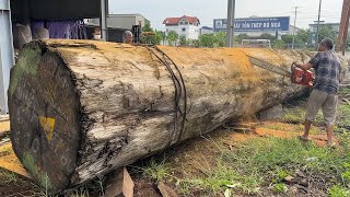 Amazing Dangerous Skills Giant Wood Cutting Fastest - Sawn Wood In The Factory