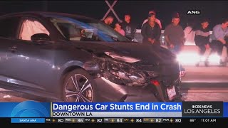 Search for hit-and-run driver involved in street takeover on 6th Street bridge underway