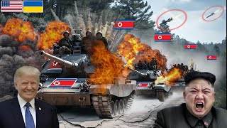 Kim Jong Un Cries! US Laser-Armed Fighter Jets Destroy 200 Korean Tank Convoy in Pyongyang