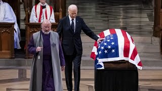 L'ultimo saluto a Jimmy Carter, Joe Biden: \