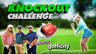 INTENSE Sudden Death Knockout Challenge Ft. Golficity | A Must Watch | Claire Hogle