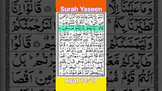 Surah Yaseen Ayat-14-17 ❤️ 🤲 #shorts #trending #quran #viral