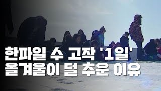 올겨울 덜 추웠다...한파일 수 고작 1일 / YTN