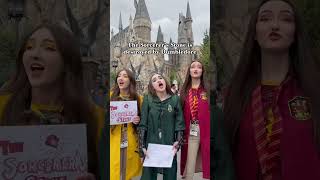 Singing Harry Potter in 99 Seconds in Public 😳 Part 1 K3 Sisters #shorts #harrypotter