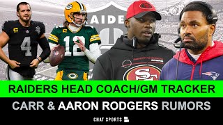 Raiders Head Coach/GM Tracker: Interview List, Jerod Mayo? + Derek Carr \u0026 Aaron Rodgers Trade Rumors