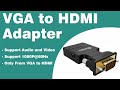 How to use the FOINNEX VGA to HDMI Adapter Converter with Audio for Computer,Laptop,Projector.