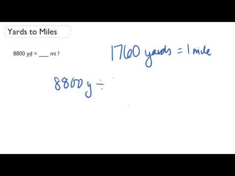 How many miles go into a yard?